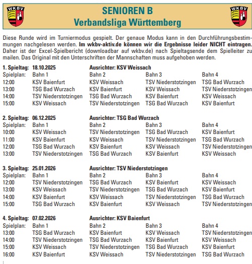 Spielplan Senioren B